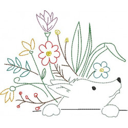 Stickdatei - Frühlingsfreunde Wolf